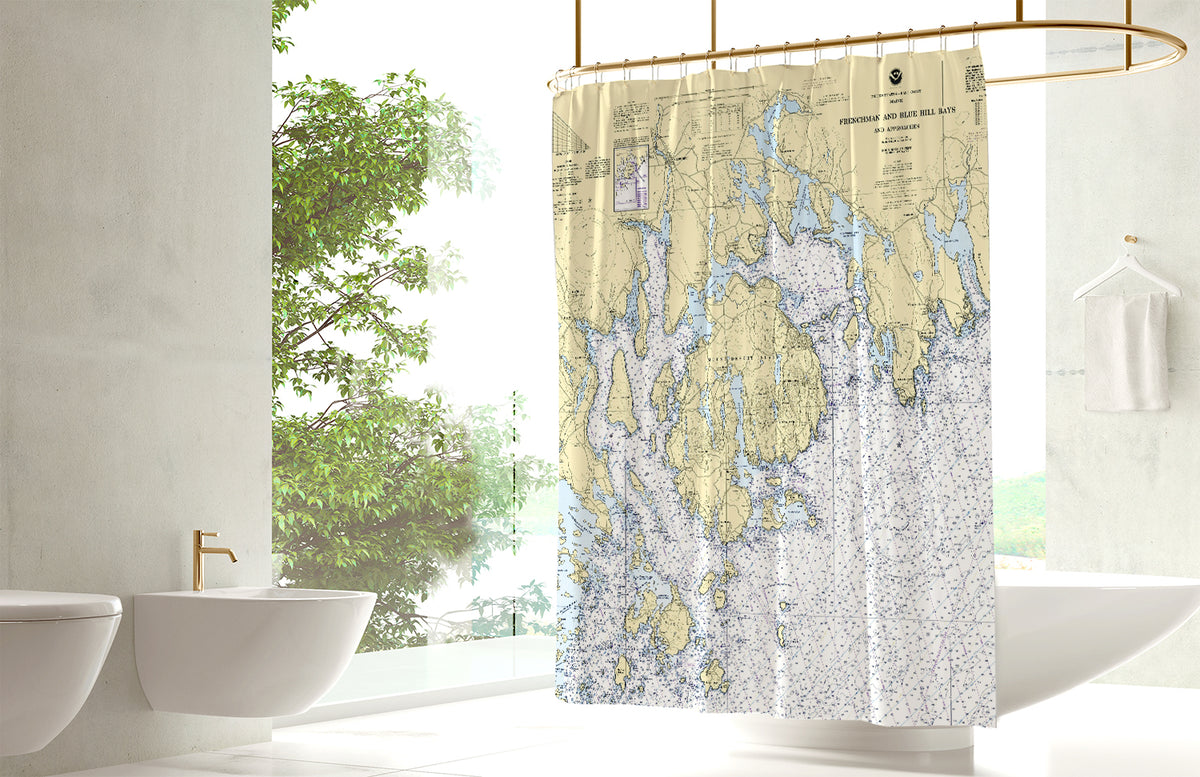 Ten Thousand Islands, FL Nautical Chart deals Shower Curtain / Made to Order