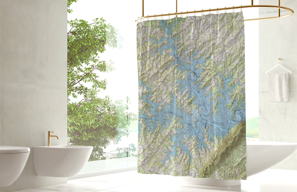 Bethany Beach, DE Topo deals Map Shower Curtain / Made to Order