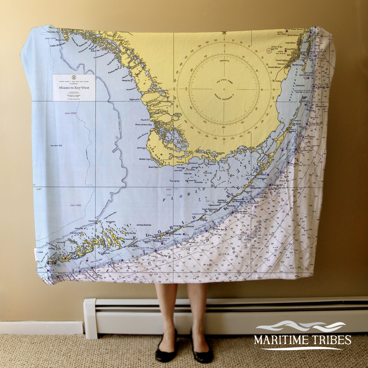 The Florida Keys Nautical Chart Blanket – Maritime Tribes USA