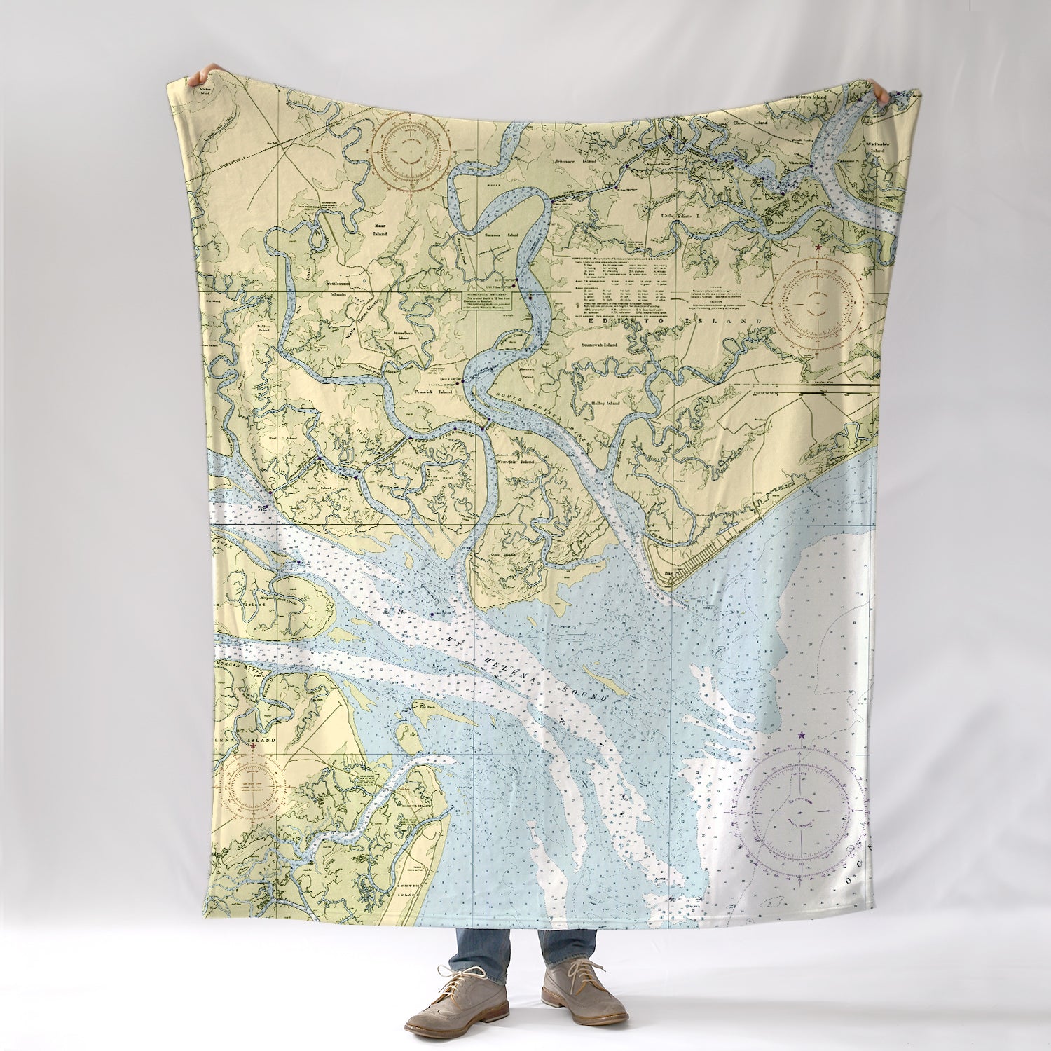 Edisto, SCNautical Chart Blanket