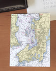 Newport, RI Chart Notecard, Pack of 24 Notecards