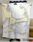 Cape Cod & The Islands Traditional Nautical Chart Blanket