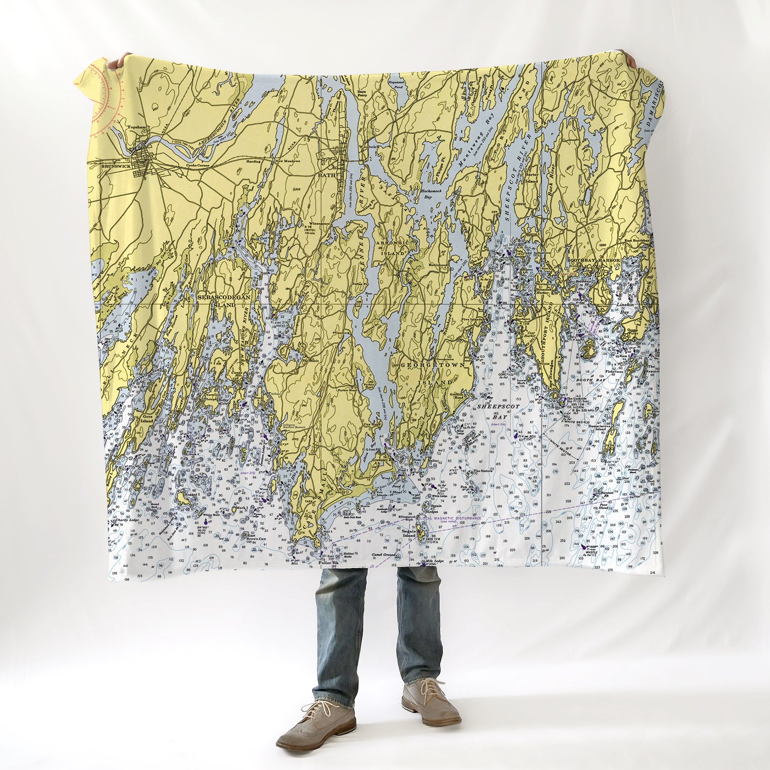 Sebasco Harbor ME Nautical Chart (Resort Name Dropped) Blanket