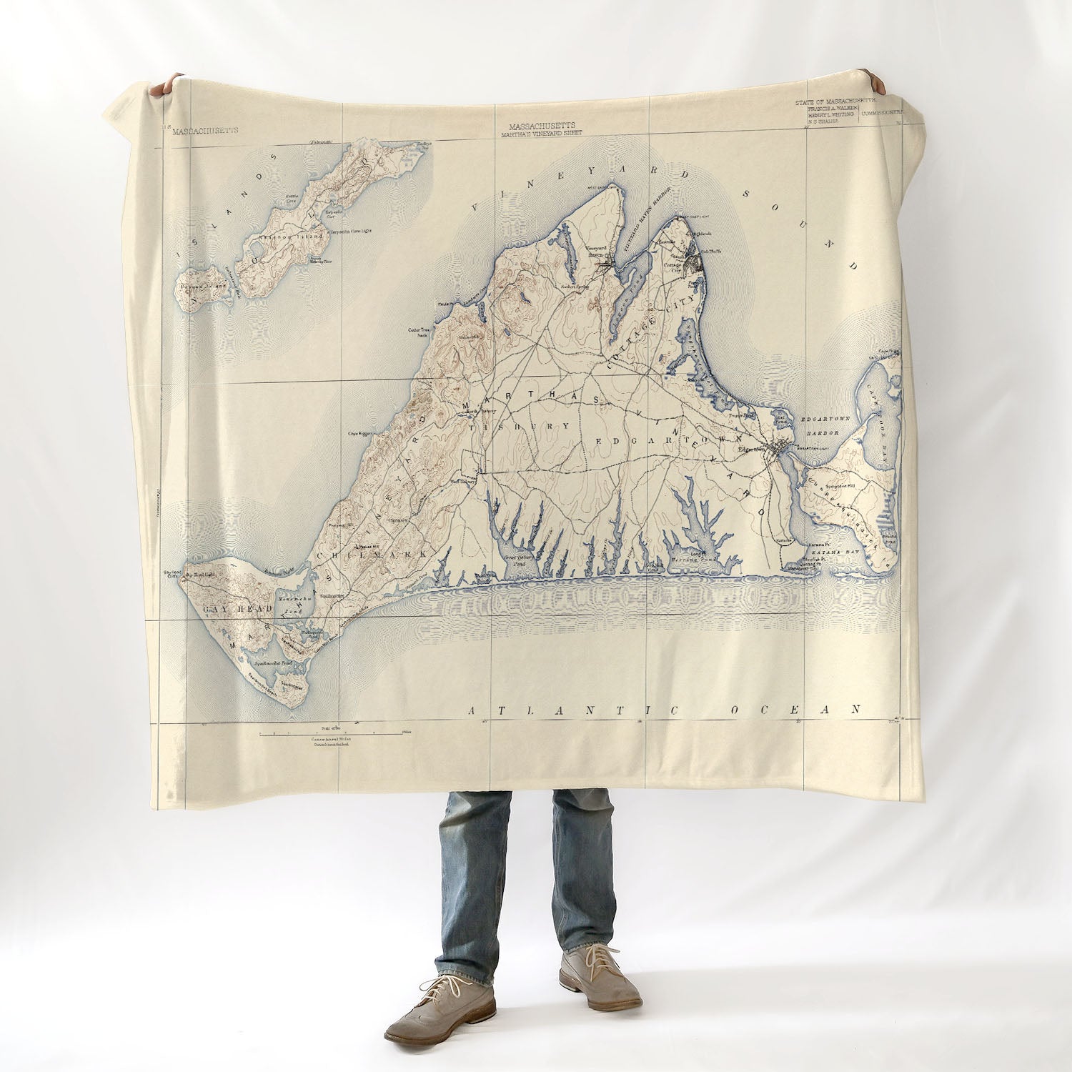 Martha's Vineyard Antique Map Blanket