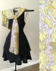 Seattle, WA Puget Sound, Nautical Chart Scarf