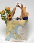 Nahant, MA Nautical Chart Tote