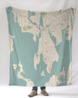 Bristol, Barrington & Warren, Sea Glass Map Blanket