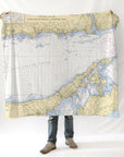 Long Island Sound, Eastern Part, CT - Nautical Chart Blanket