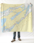 Clayton to Alexandria Bay, NY Nautical Chart Blanket