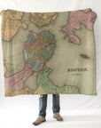 Boston Antique Map Blanket