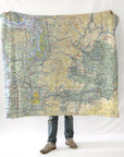 Aeronautical Map of Seattle WA Blanket