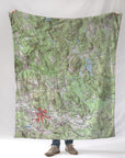 Amherst - Milford, MA Merrimack RIvertopo Map Blanket