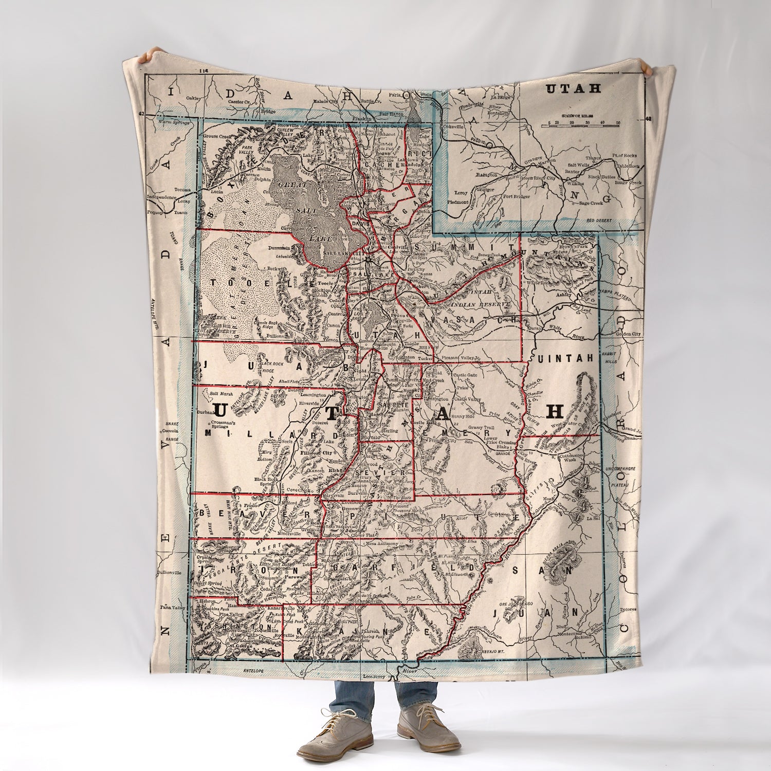 State Map of UTAH Blanket