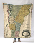 Vermont Vintage Map Blanket