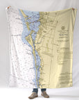 Siesta Key, FL.Nautical Chart Blanket