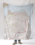 San Francisco CA modern topo map Blanket