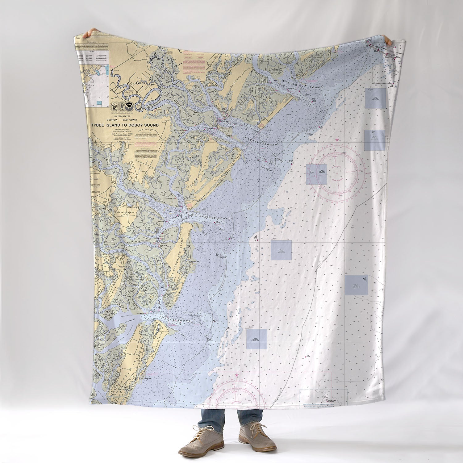 Tybee island to Doboy Sound GA Modern Chart Blanket