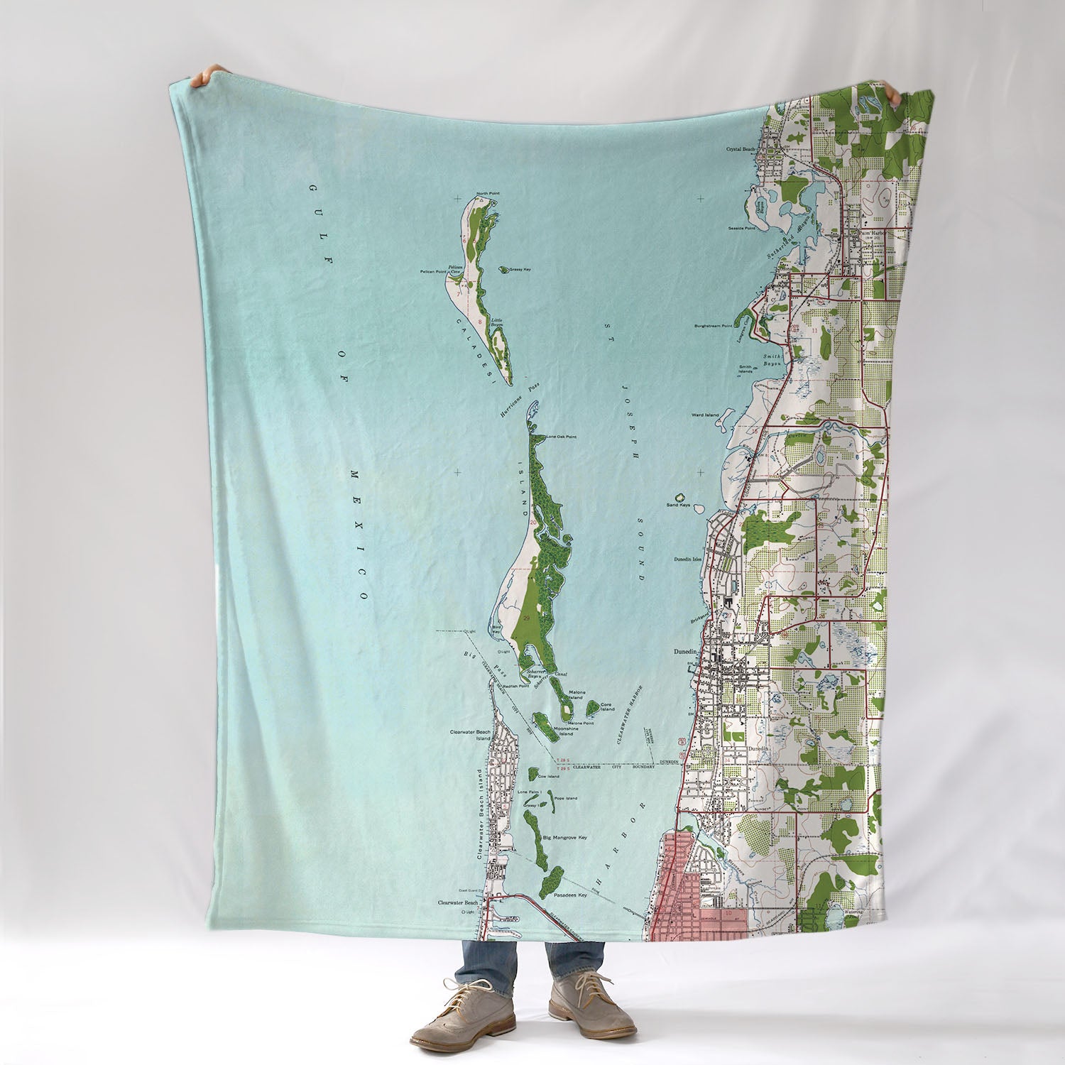 Dunedin Topo Map Blanket