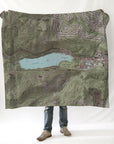 Donner Lake, CA topo Map Blanket