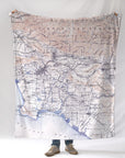 San Pedro, CA antique map Blanket