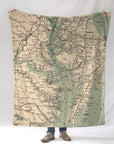 Transportation Lines of Chesapeake Bay Antique Bay Blanket