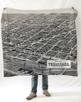 Texarkana TX Birdseye View, Antique Blanket