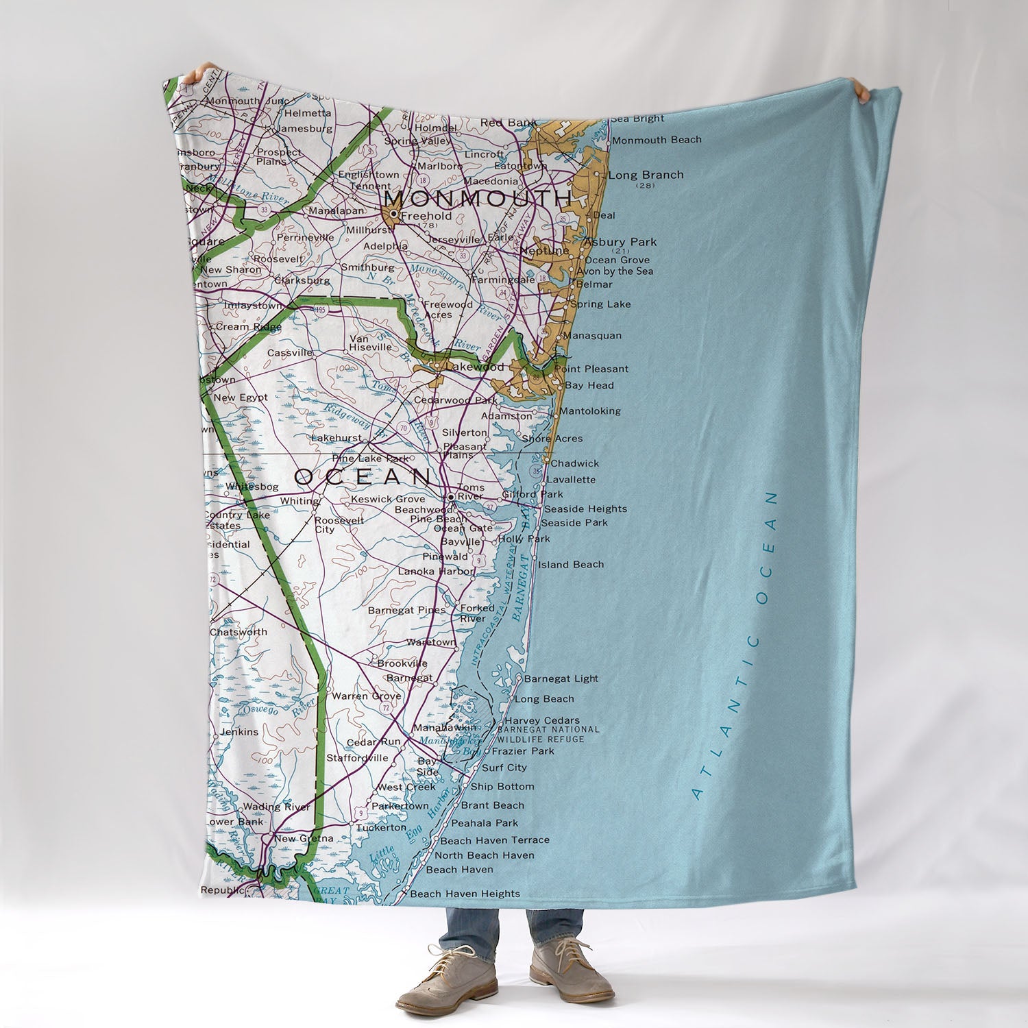 Long Branch to Beach Haven NJ Antique Blanket