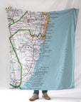 Long Branch to Beach Haven NJ Antique Blanket