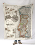 Portugal Antique Map Blanket