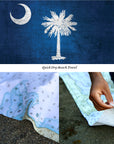 Antiqued Palmetto Flag, Charleston, SC, Quick Dry Towel