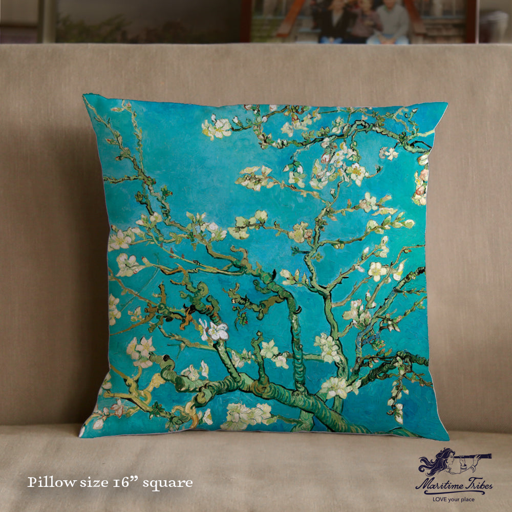 Van Gogh Almond Blossoms 16 Inch Pillow