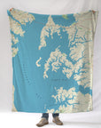 Easton MD Chesapeake Hometown-style Map Blanket