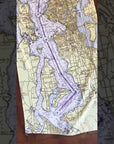 Seattle, WA Puget Sound, Nautical Chart Scarf