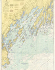 Casco Bay to Harpswell Nautical Chart Scroll