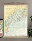 Casco Bay to Harpswell Nautical Chart Scroll