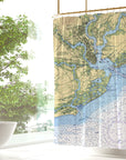 Charleston Chart Shower Curtain