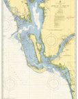 Sanibel, Cape Harbour, Cape Coral, Estero Florida Chart Scroll