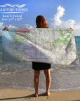 Point Clear, AL Topo Map Quick Dry Towel