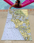 Marco Island, FL Chart Quick Dry Towel