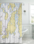 Narragansett Bay - Newport Chart Shower Curtain