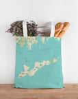 Fishers Island NY Modern Wave Tote