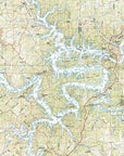 Lake of the Ozarks MO Vintage Topo Map Shower Curtain