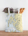 Oxford - Easton, MD, Chesapeake Bay Vintage Nautical Chart - MUTED Tote