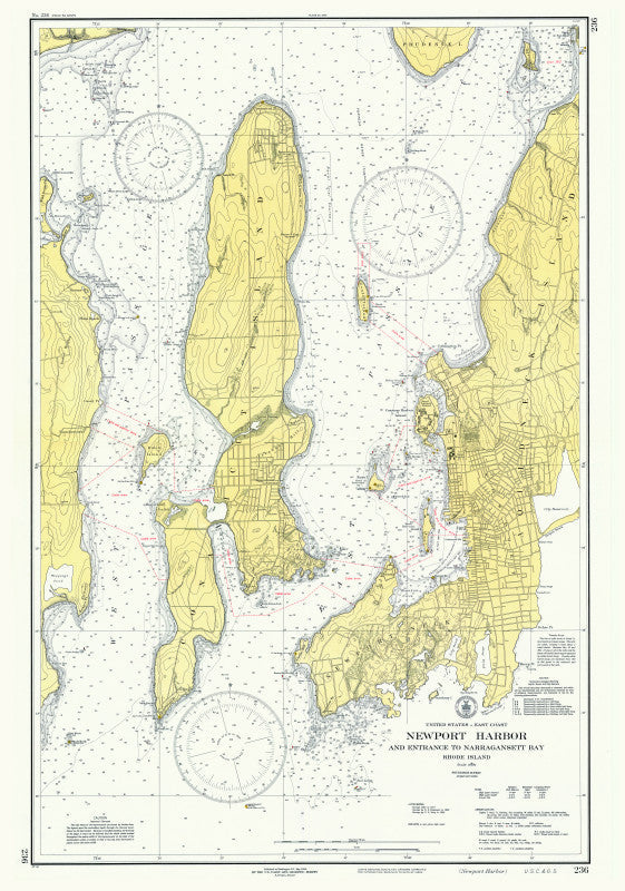 Newport Harbor Chart Scroll