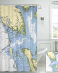 Englewood - Lemon Bay - Boca Grande, FL Nautical Chart Shower Curtain