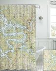 Lake of the Ozarks MO Vintage Topo Map Shower Curtain