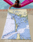 Boca Grande, FL Nautical Chart Quick Dry Towel