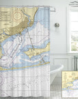 Pensacola, Fl Nautical Chart Shower Curtain